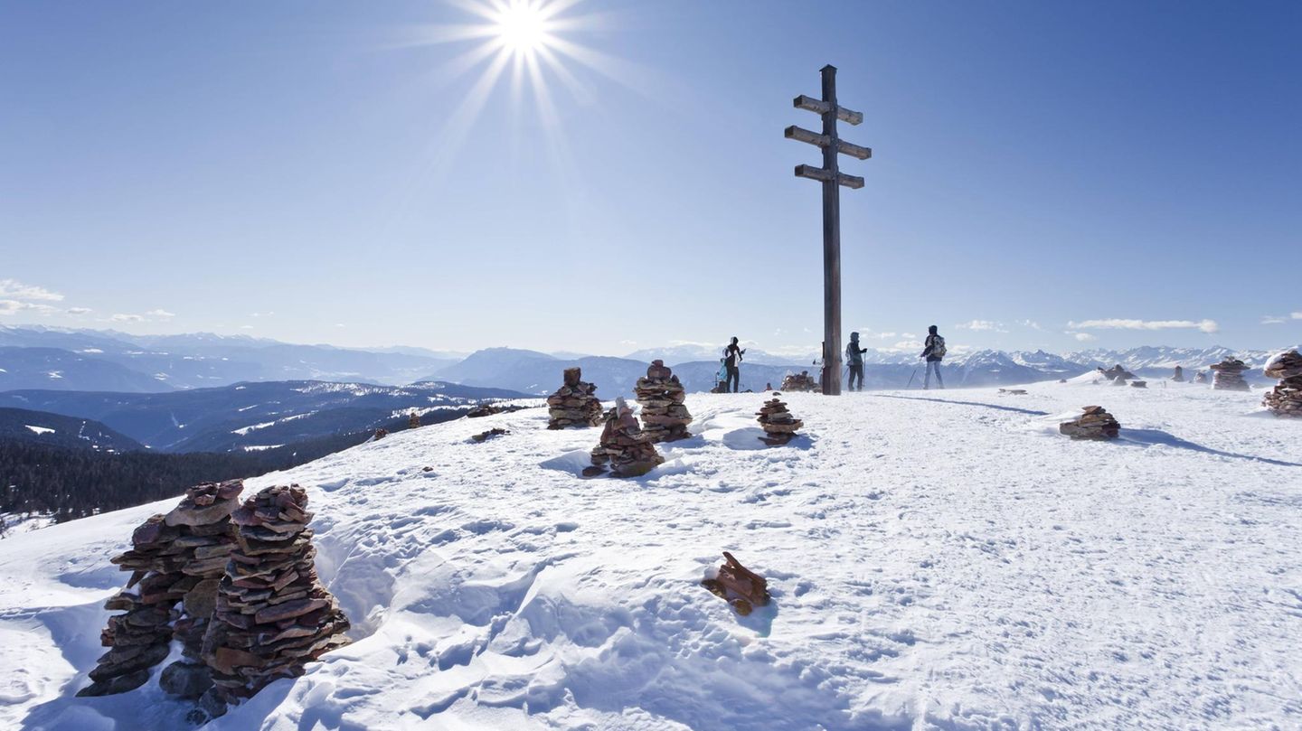 Schneeschuhwandern zu den Stoanerne Mandlen Stoanerne Mandlen