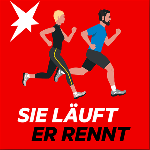 Podcastkachel Sie läuft. Er rennt.