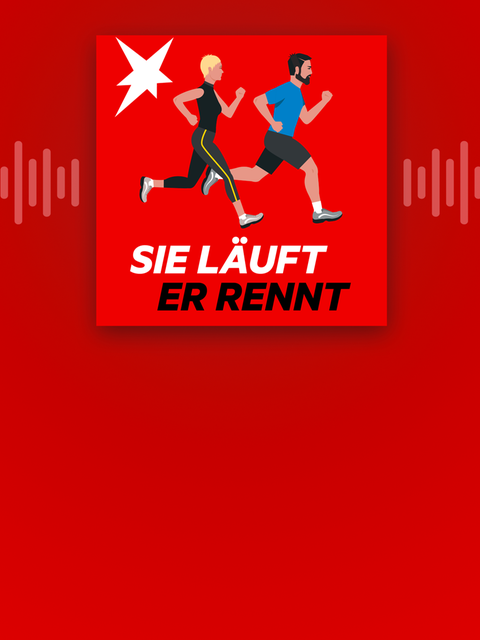Podcastkachel Sie läuft. Er rennt.