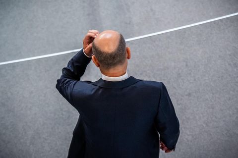Bundeskanzler Olaf Scholz: In seiner Partei herrscht Unruhe wegen des Sicherheitspakets