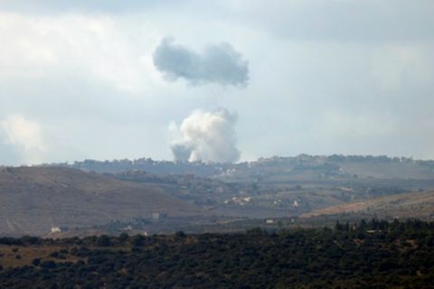 Rauch über dem Südlibanon am Donnerstag