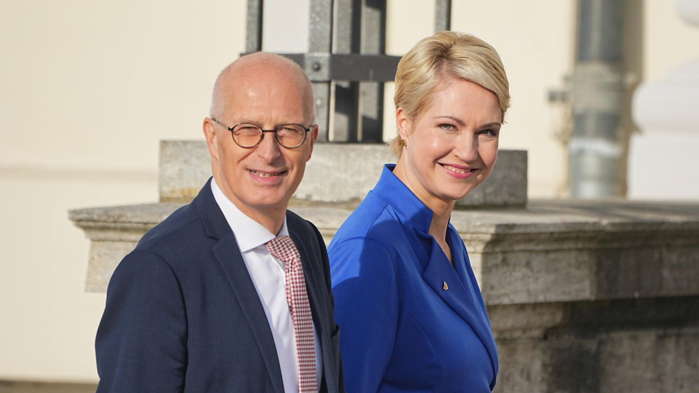 Mecklenburg-Vorpommern Ministerpräsidentin Manuela Schwesig und Hamburger Oberbürgermeister Peter Tschenscher