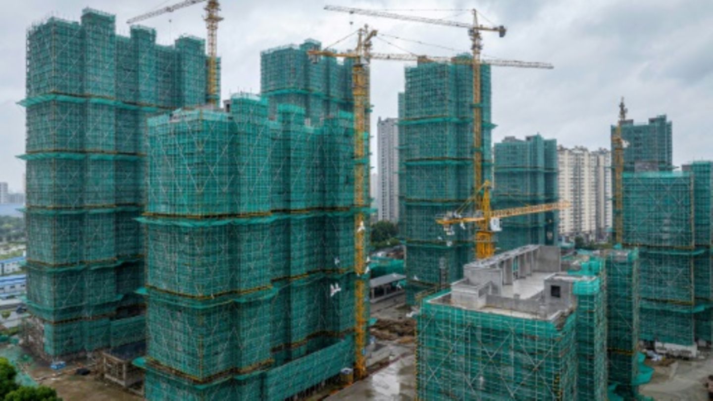 Arbeiten an Wohngebäuden in Ostchina
