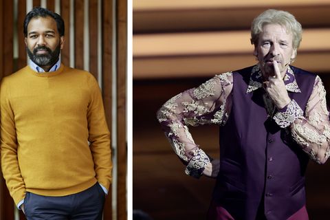 Kolumnist Anpalagan und Thomas Gottschalk in einer Bildkombination