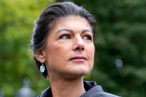 BSW-Chefin Sahra Wagenknecht auf einer Friedensdemonstration Anfang Oktober in Berlin