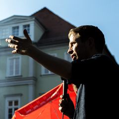 Kevin Kühnert in Erfurt.