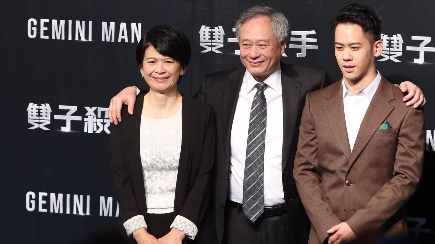 Ang Lee mit seiner Frau Jane Lin und seinem Sohn Mason Lee bei der Premiere von "Gemini Man"