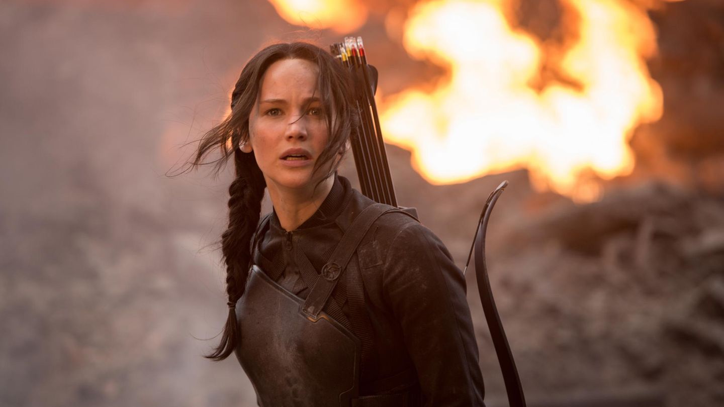 Jennifer Lawrence in einer Szene von Tribute von Panem Jennifer Lawrence in einer Szene von Tribute von Panem