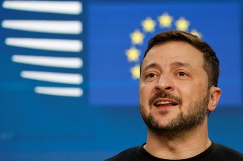 Der ukrainische Präsident Wolodymyr Selenskyj beim EU-Gipfel Mitte Oktober