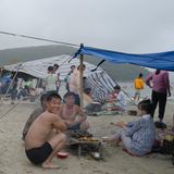 Nordkoreaner am Strand
