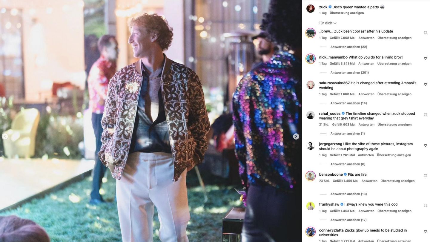 People today: Mark and the midlife crisis: Zuckerberg now wears disco chic and chest hair