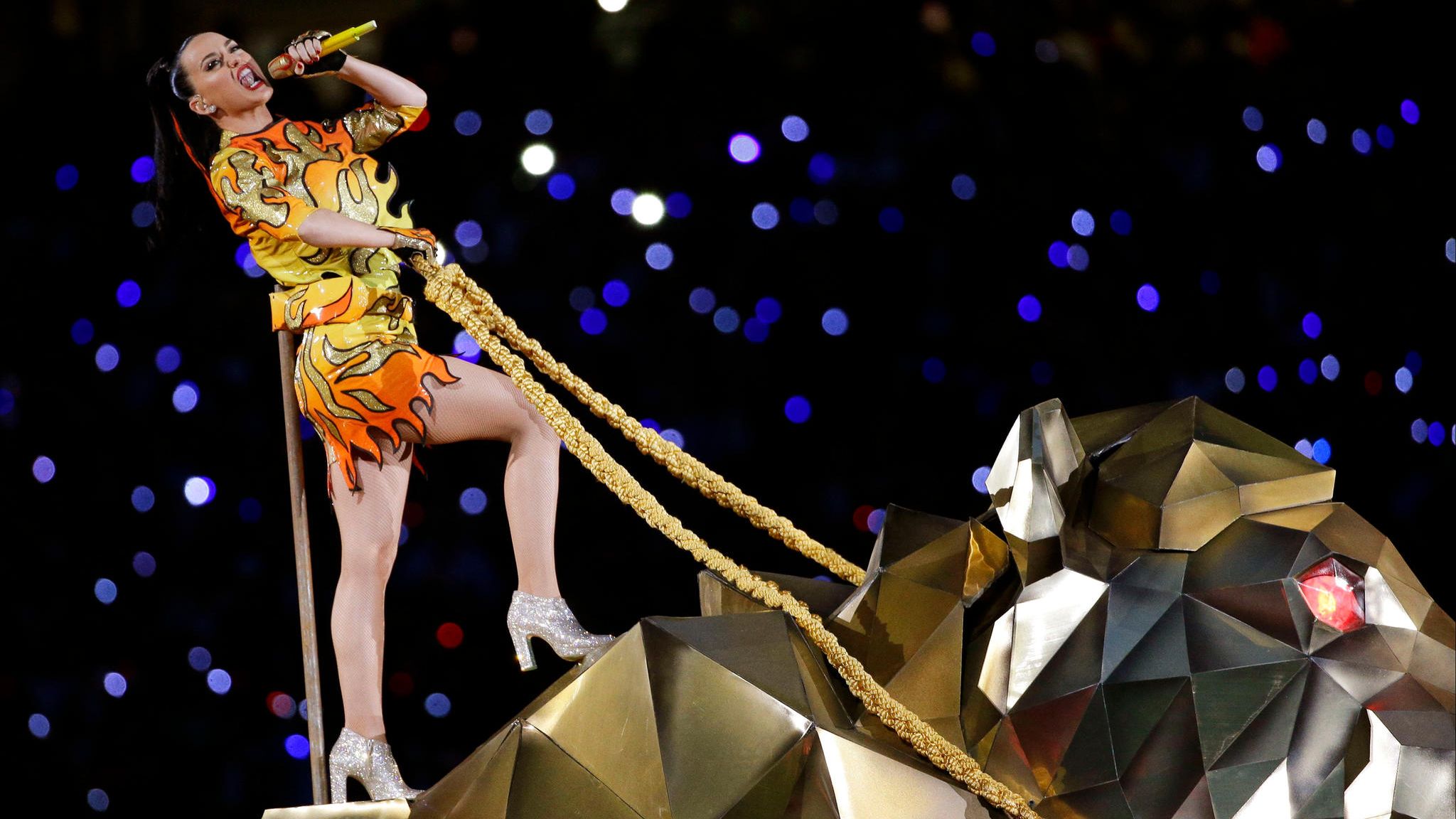 Katy Perry bei ihrer "Super Bowl" performance