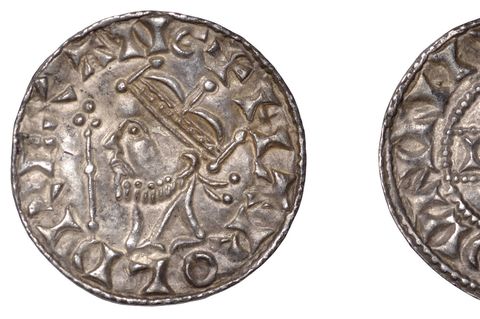 Einige der in England gefundenen Münzen zeigten den letzten angelsächsischen König Harald II.