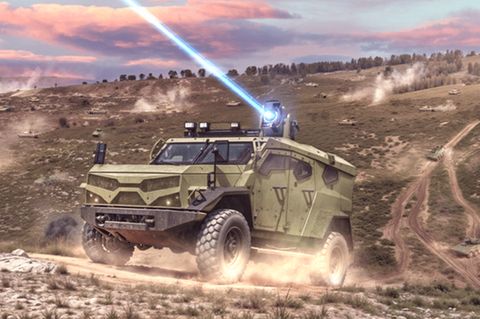 Der Laser Little Beam lässt sich auch auf kleinere Fahrzeuge montieren