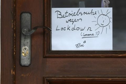 Geschlossenes Restaurant während Coronakrise