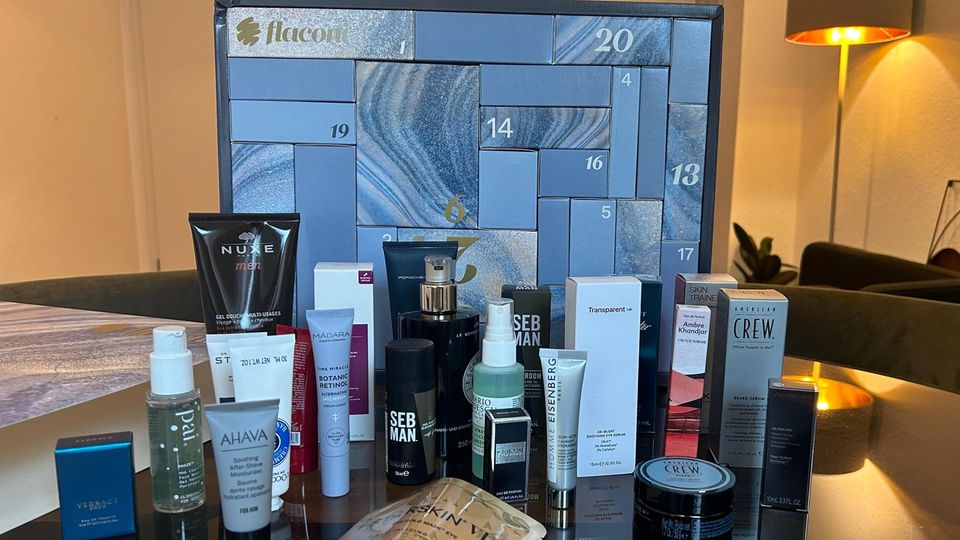 Alle Produkte des Flaconi-Adventskalenders für Männer 2024
