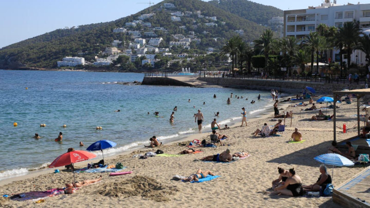 A beach in Ibiza