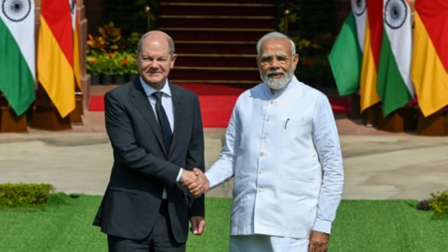 Kanzler Scholz und Regierungschef Modi