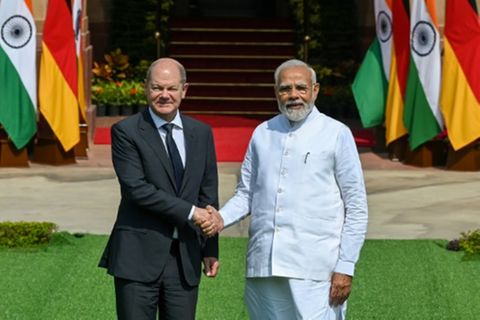 Kanzler Scholz und Regierungschef Modi