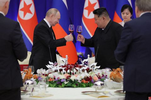 Achse der Autokraten II: Russlands Präsident Wladimir Putin beim Treffen mit Nordkoreas Anführer Kim Jong-un