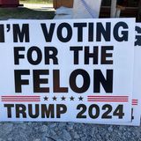 Ein Trump-Wahlkampfschild