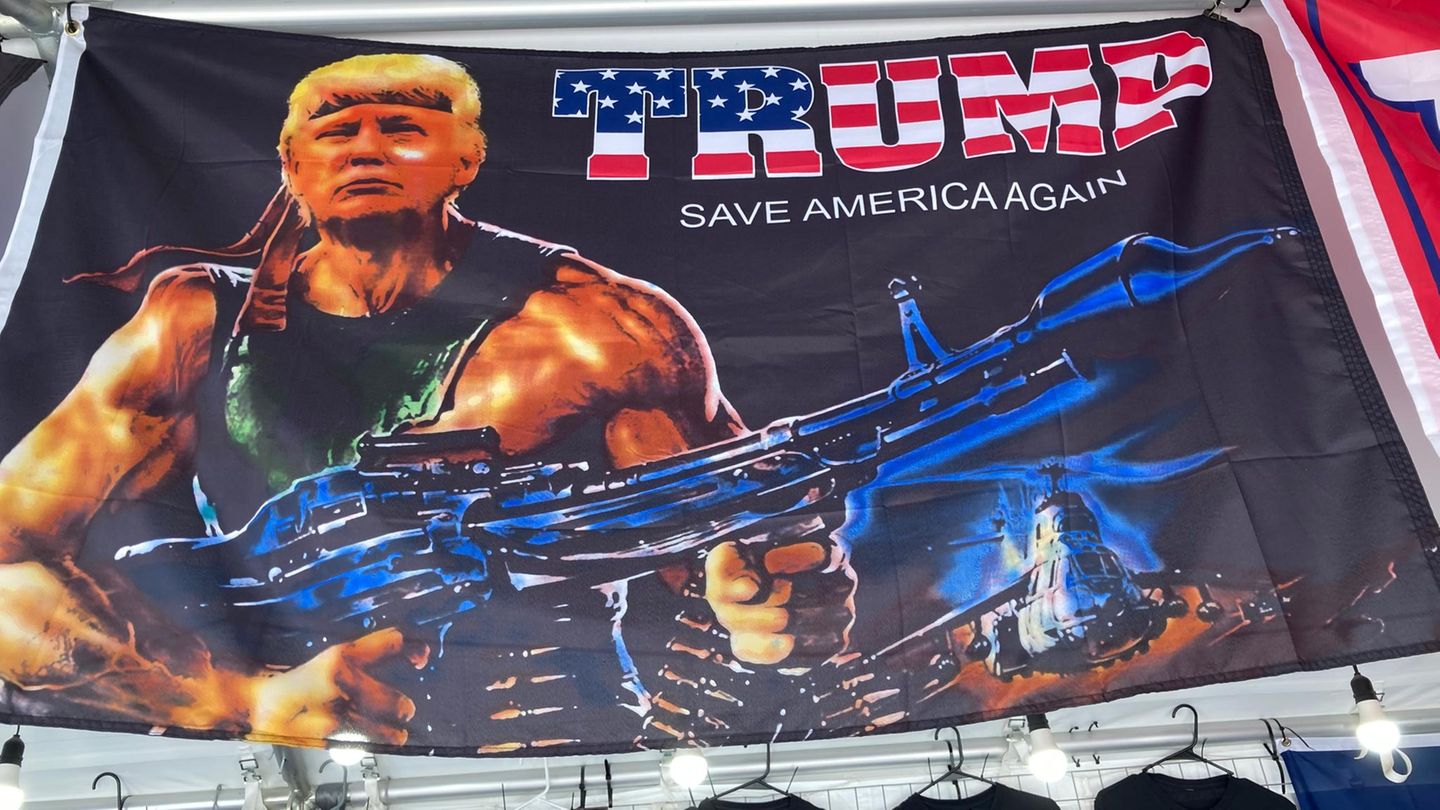 ein Bild von Trump als Rambo