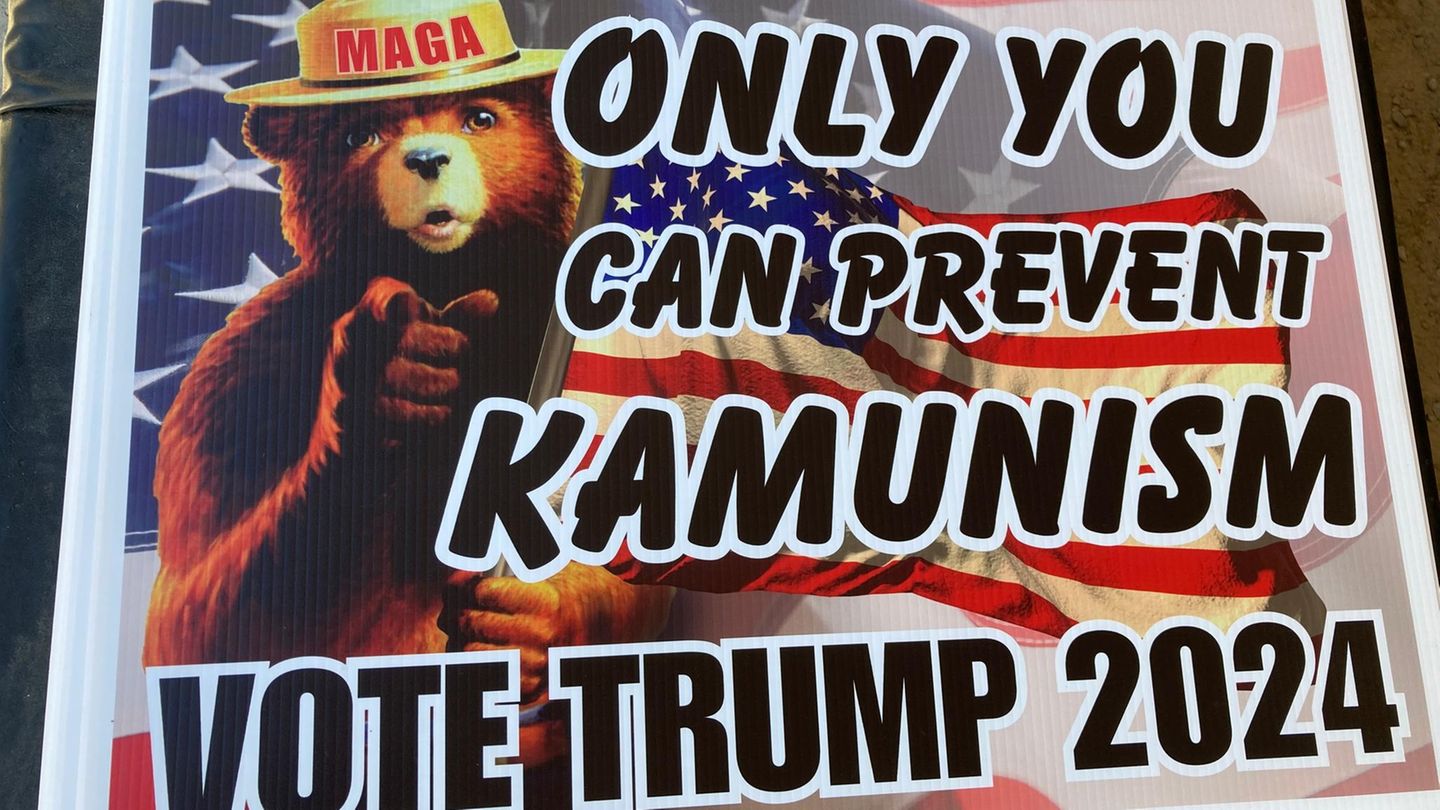 Ein Trump-freundliches Wahlkampfschild