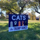 "Cats for Trump/Vance"-Wahlkampfschild