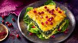 Vegan: Orientalischer Reis­-Spinat-­Auflauf