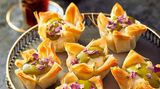 Vegan: Baklava-­Cups mit Cheesecake­-Füllung
