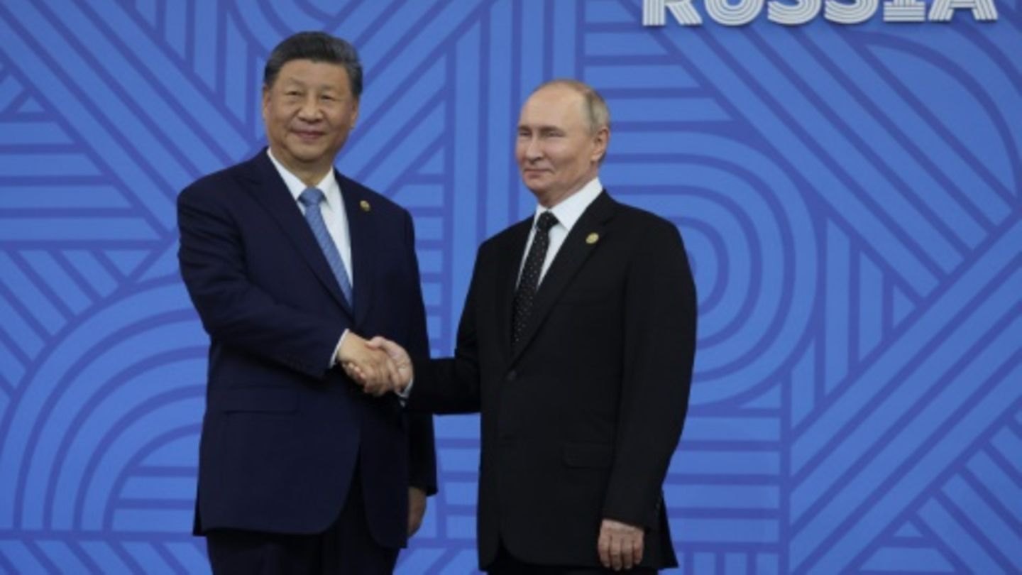 Putin (r.) und Xi in Kasan