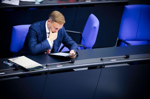 Bundesfinanzminister Christian Lindner im Bundestag