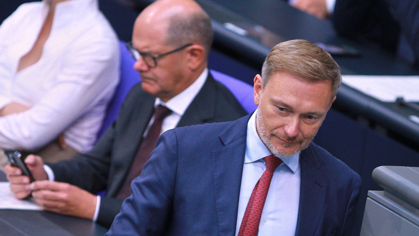 Bundeskanzler Olaf Scholz und sein Finanzminister Christian Lindner
