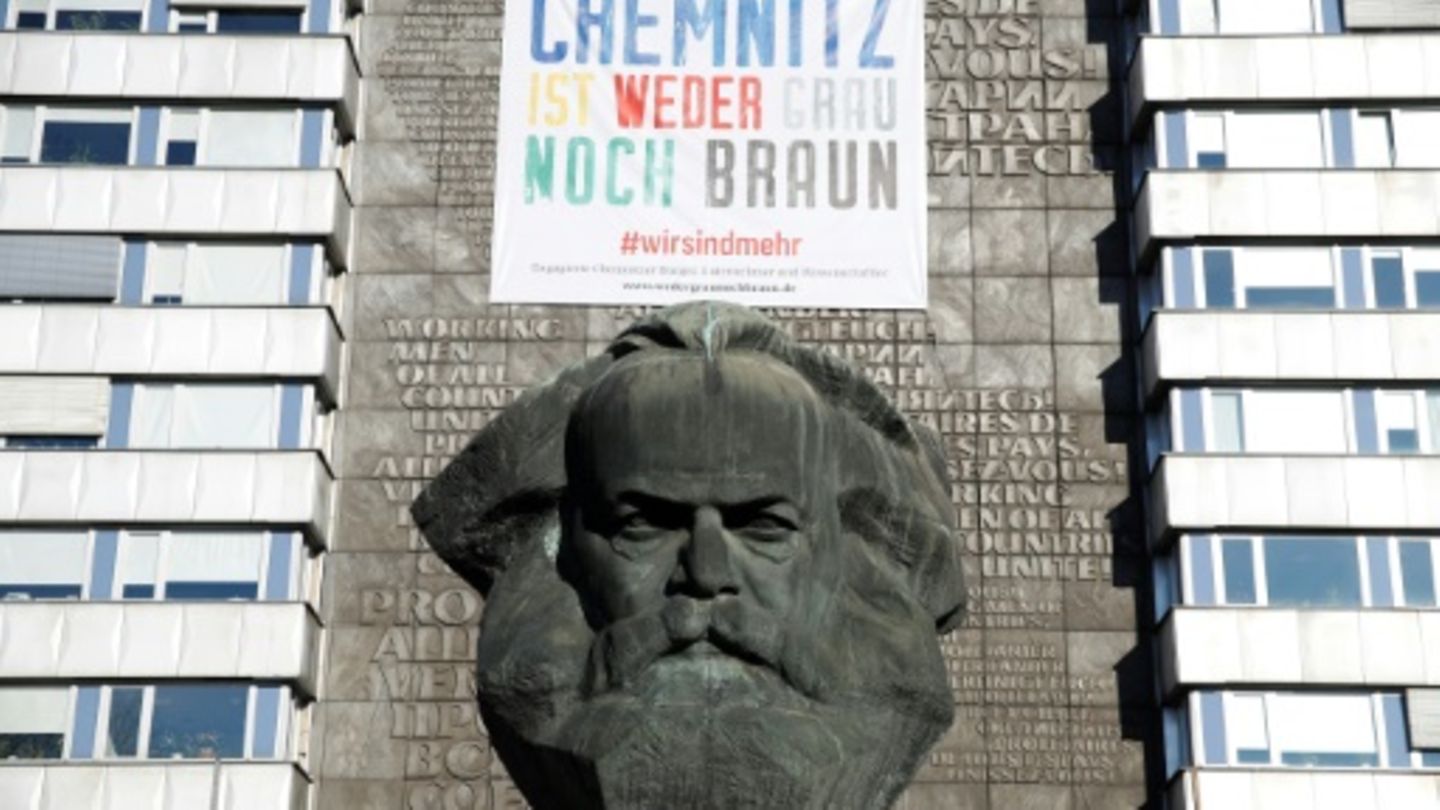 Statue von Karl Marx in Chemnitz