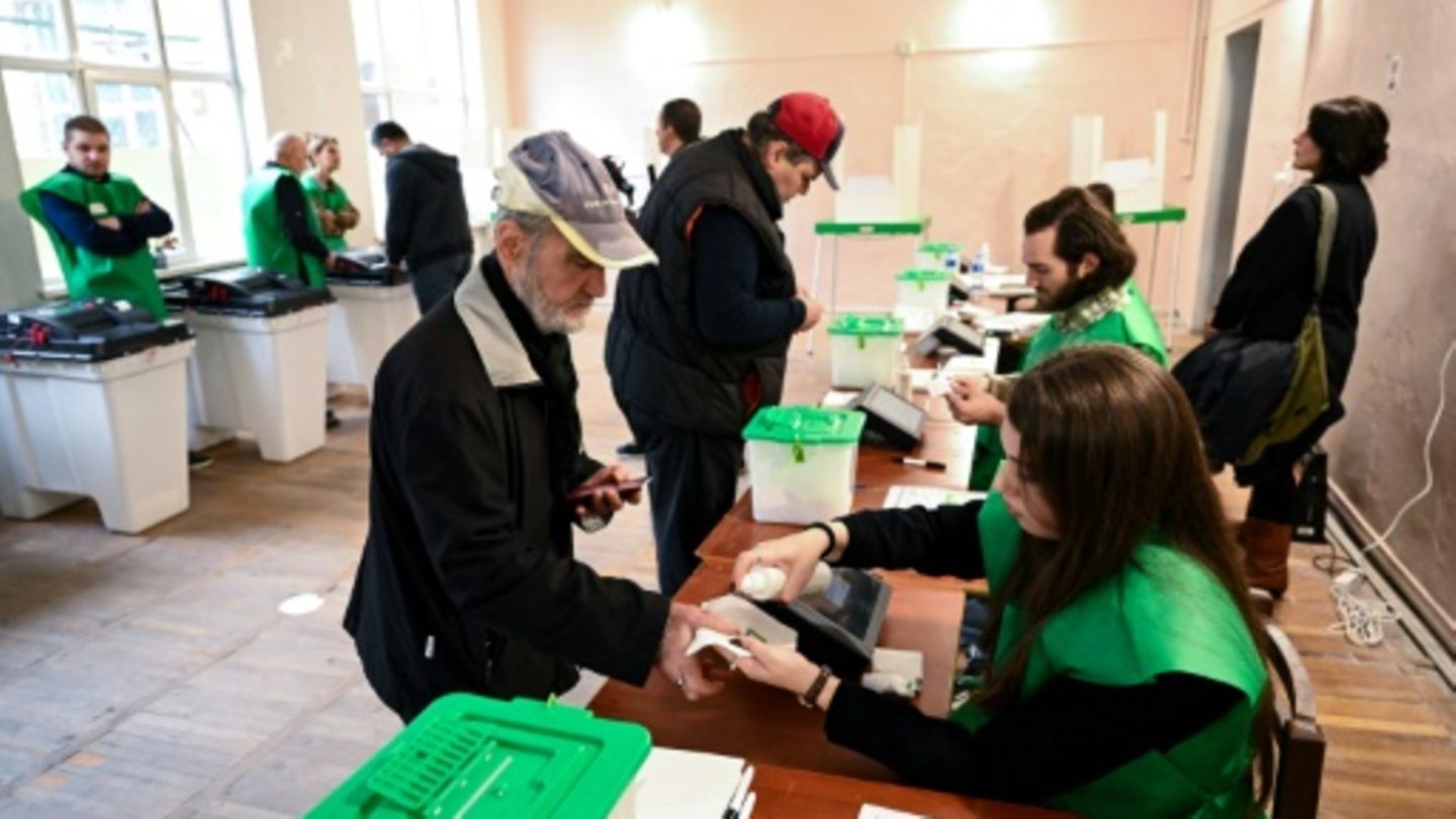 Wahllokal in Georgien