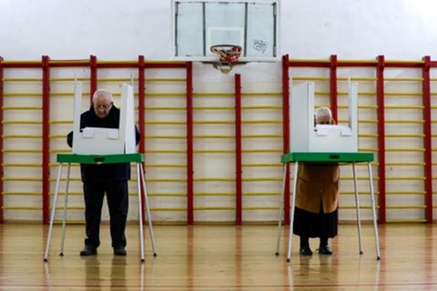 Wahllokal in Georgien