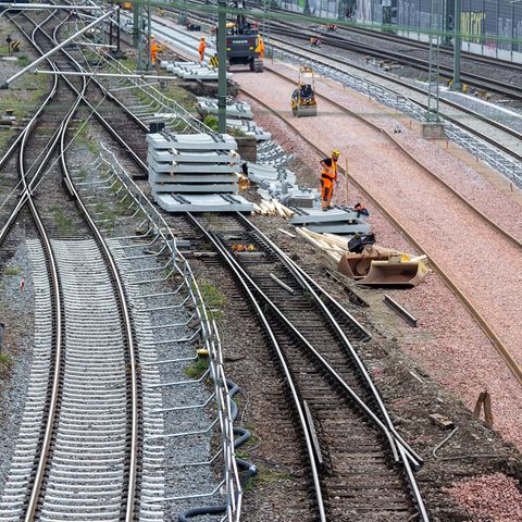 Baustelle der Deutschen Bahn