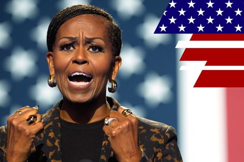 Michelle Obama bei ihrem Auftritt in Kalamazoo
