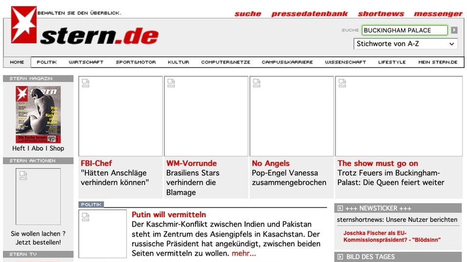 Juni 2002: Die wichtigsten Aufmacher gibt's als Leiste