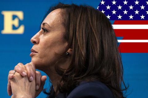 Vor der US-Wahl: Kamala Harris mit gefalteten Händen