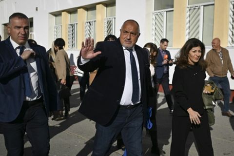 Gerb-Parteichef Bojko Borissow nach seiner Stimmabgabe