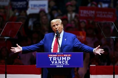 Donald Trump am Sonntag in New York