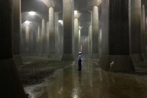 Tokio ist bereits seit den 90er Jahren teilweise untertunnelt. Nun wird der Wasserschutz weiter ausgebaut, um auch künftig die Hauptstadt vor Starkregen zu schützen.