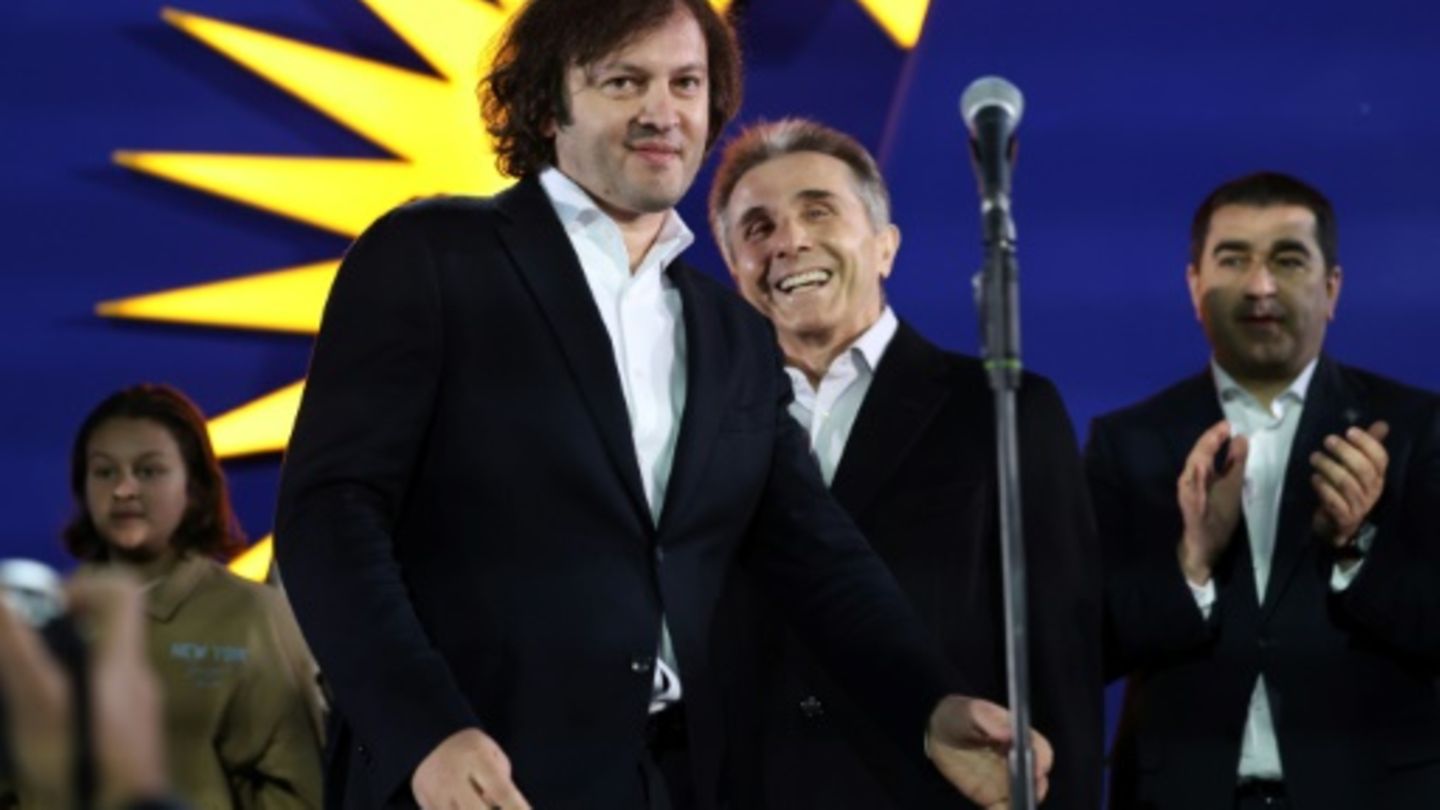 Georgiens Regierungschef Kobachidse am Samstag in Tiflis