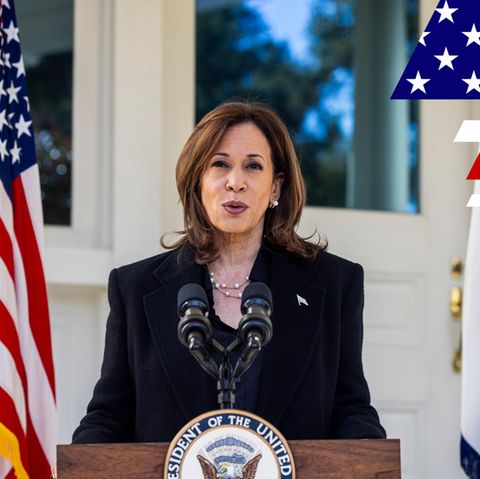 Kamala Harris bei einer Rede im Oktober 2024 in Washington
