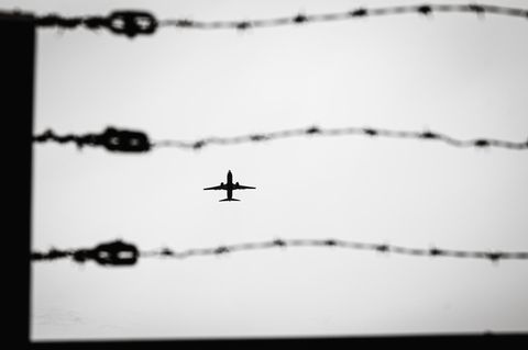 Flugzeug am Himmel