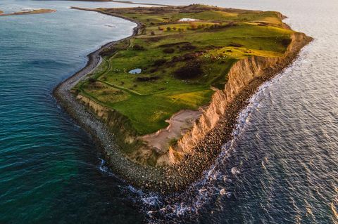 Luftaufnahme der Insel Fyns Hoved in Dänemark