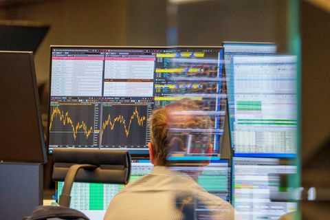 Händler an der Frankfurter Börse