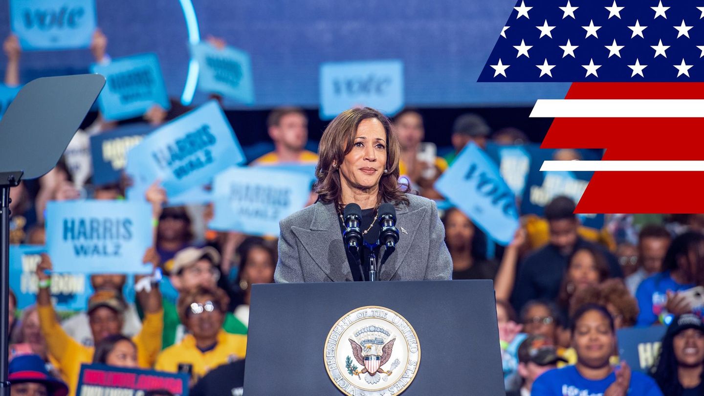 Early Voting: Kamala Harris bei einer Wahlveranstaltung in Atlanta, Georgia