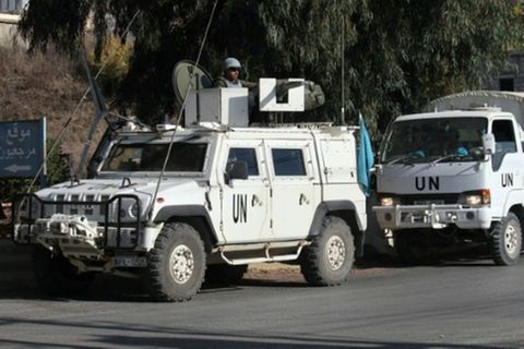 Unifil-Fahrzeuge am Dienstag im Südlibanon
